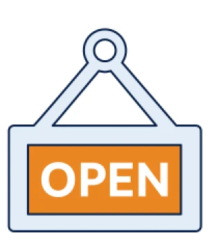 Open sign illustration